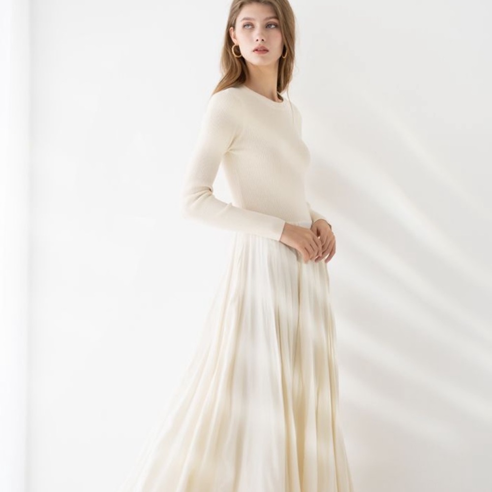 Chicwish beige maxi dress, never worn